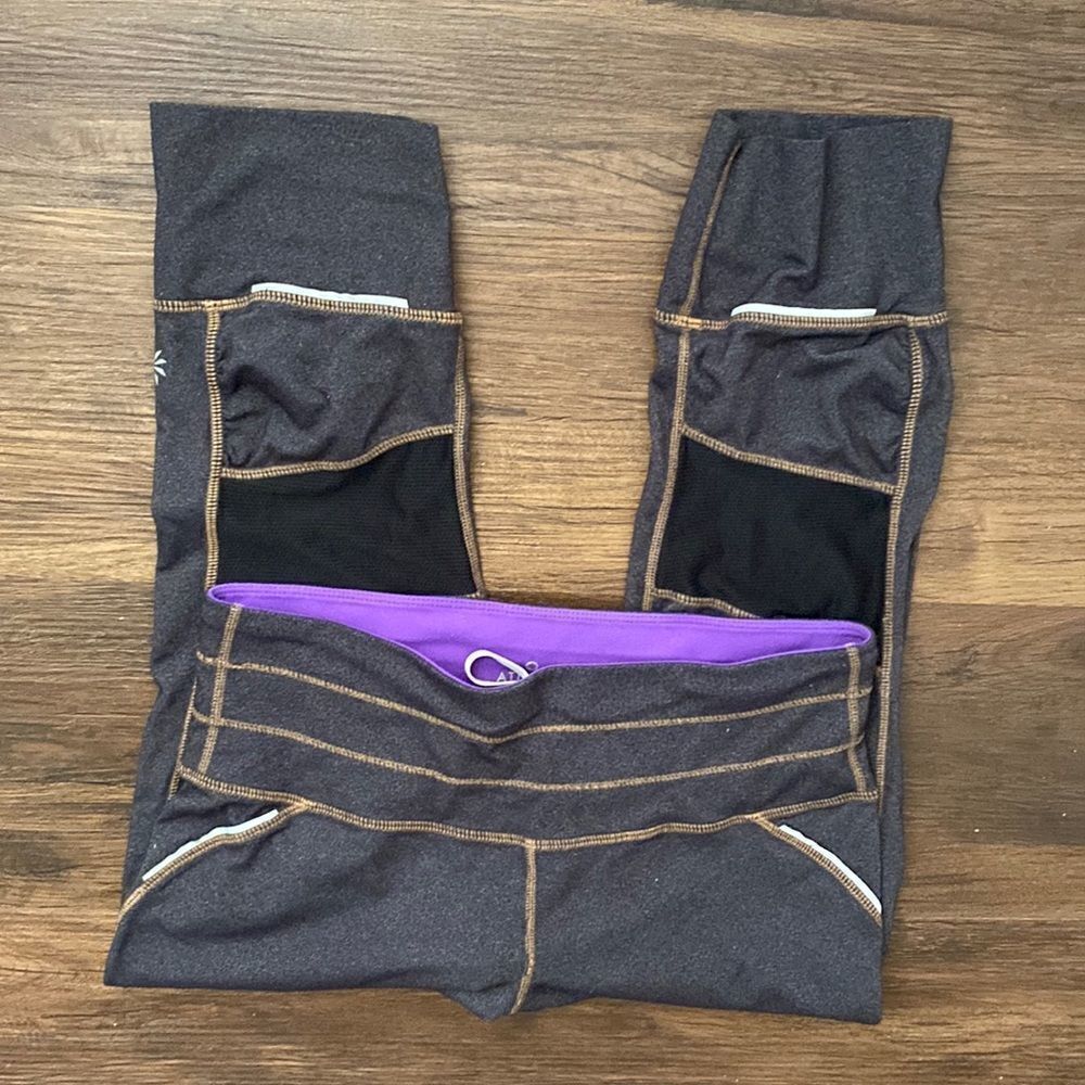 Athleta gray everyday athletic yoga capri leggings small - Picture 2 of 7